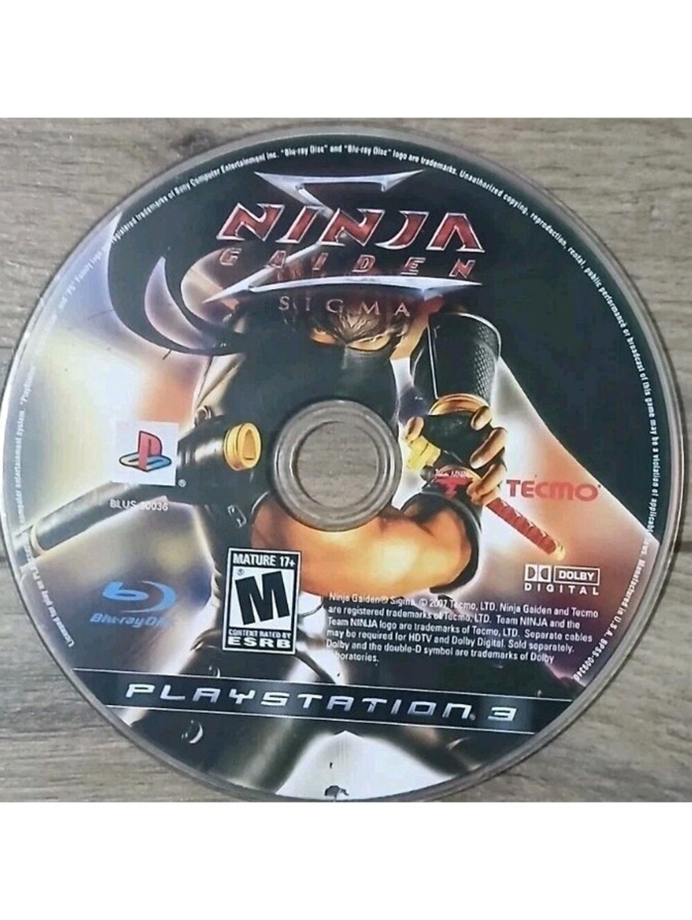 Ninja Gaiden Sigma - Tecmo - PS3 Games - Collector's Edition - EX/NM - DISC ONLY